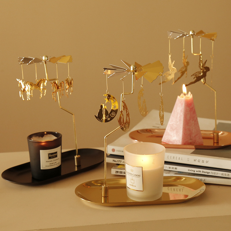 Candle Zero - Rotating Candlestick Tray Scented Candle Romantic