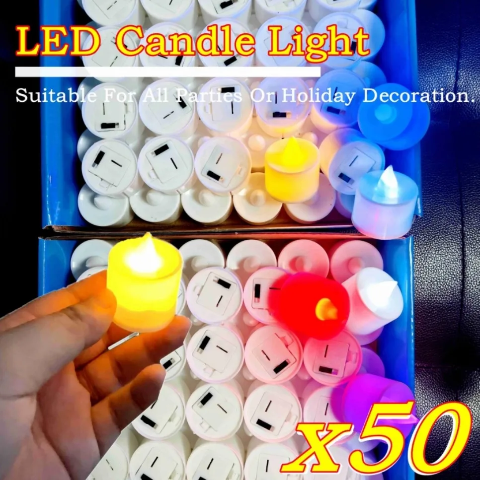 50/24PCS Colorful LED Simulati - Candle Zero ulasan dan harga