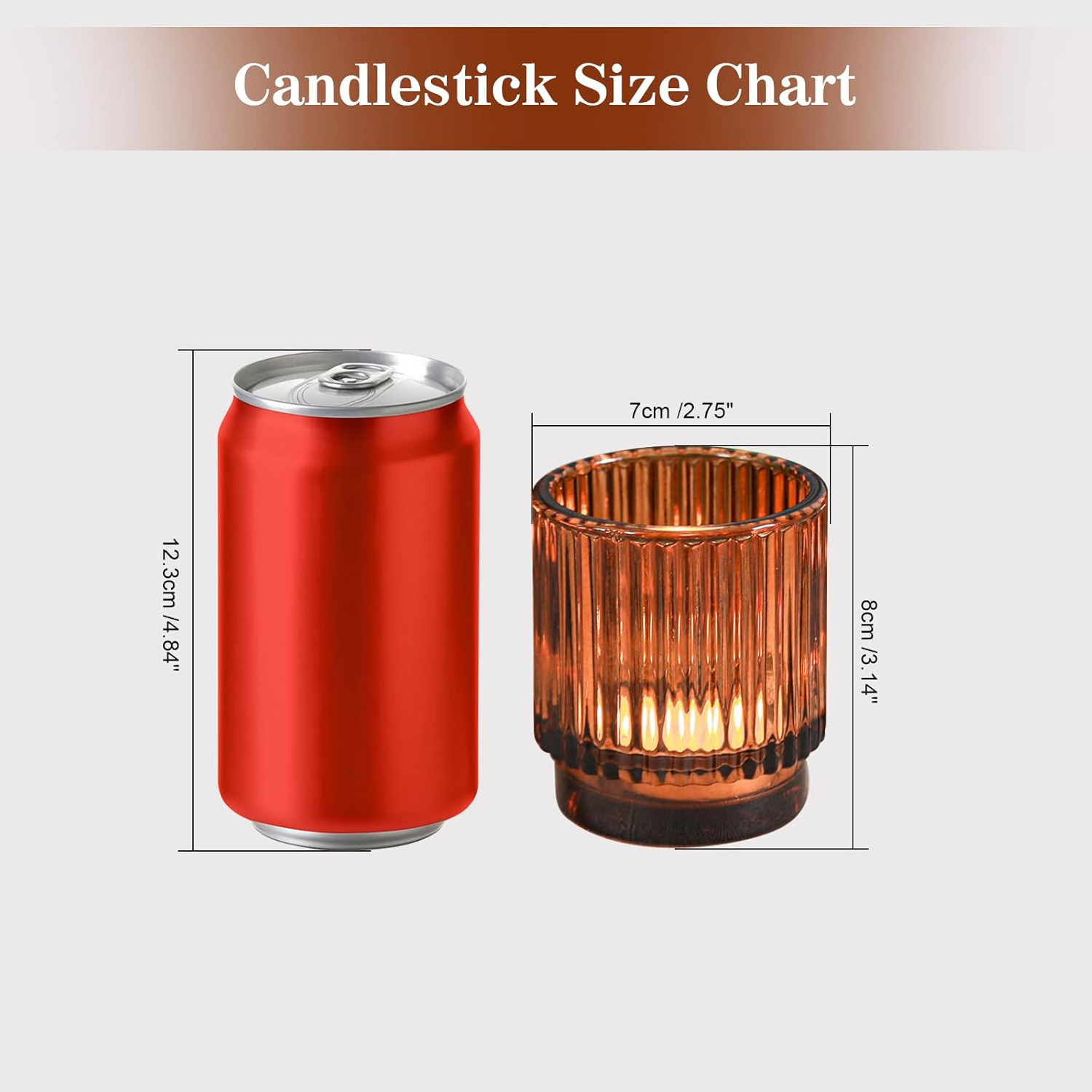 Vintage Ribbed Amber Glass Tea - Candle Zero ulasan dan harga