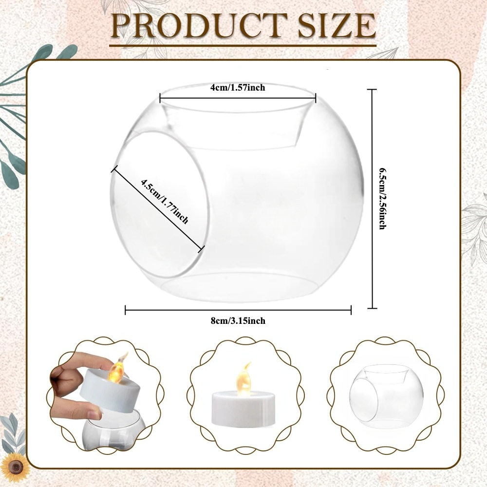 6/12pcs Glass Round Hollow Can - Candle Zero ulasan dan harga