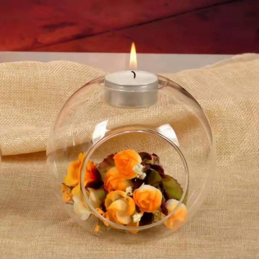 6/12pcs Glass Round Hollow Can - Candle Zero ulasan dan harga